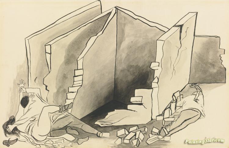 750x484 The Destroyed House Artwork - Destroyed House Drawing