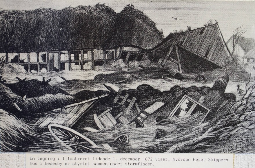 880x581 Climateandhistory - Destroyed House Drawing