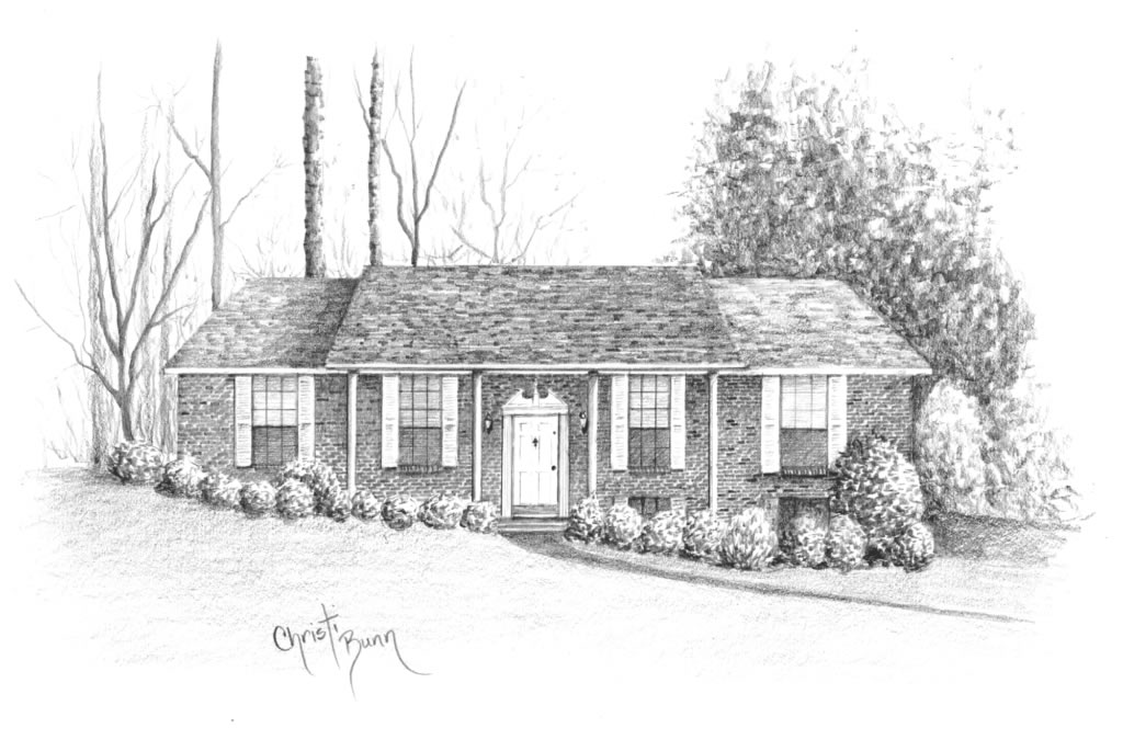 1024x685 christi bunn artwork tornado artwork drawing of home destroyed - Destroyed House Drawing