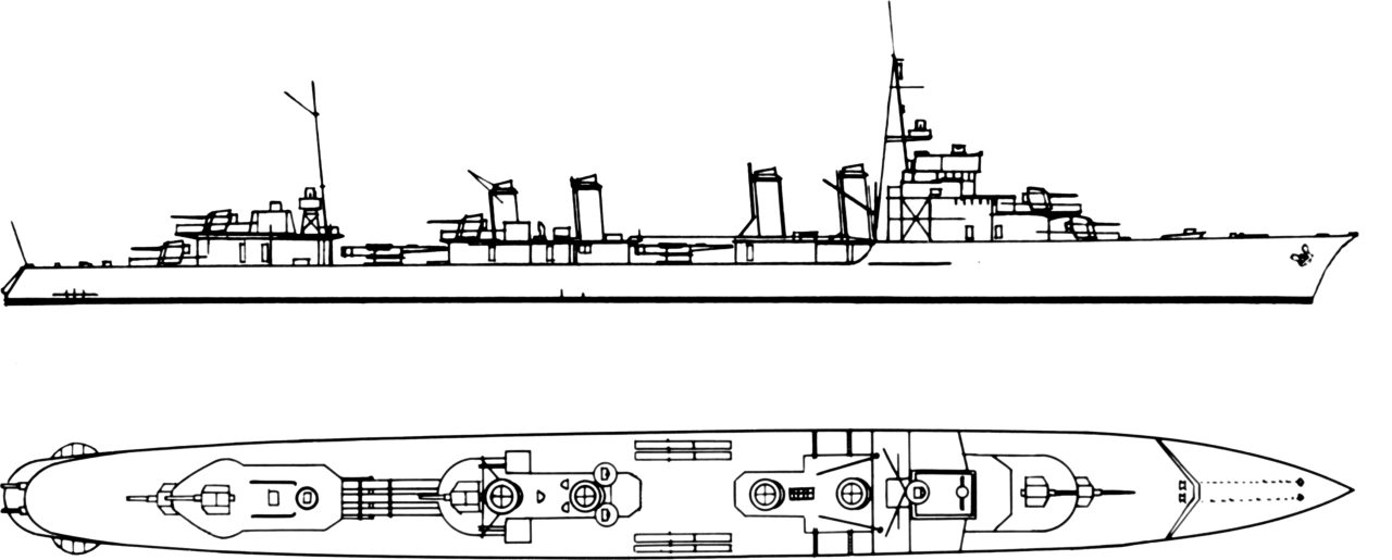 1280x515 filerecognition drawing of a french tonne class destroyer - Destroyer Drawing