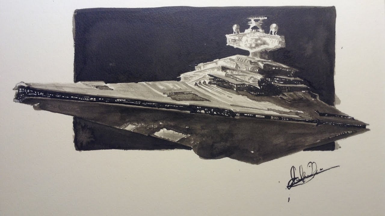 1280x720 star wars fan art - Destroyer Drawing