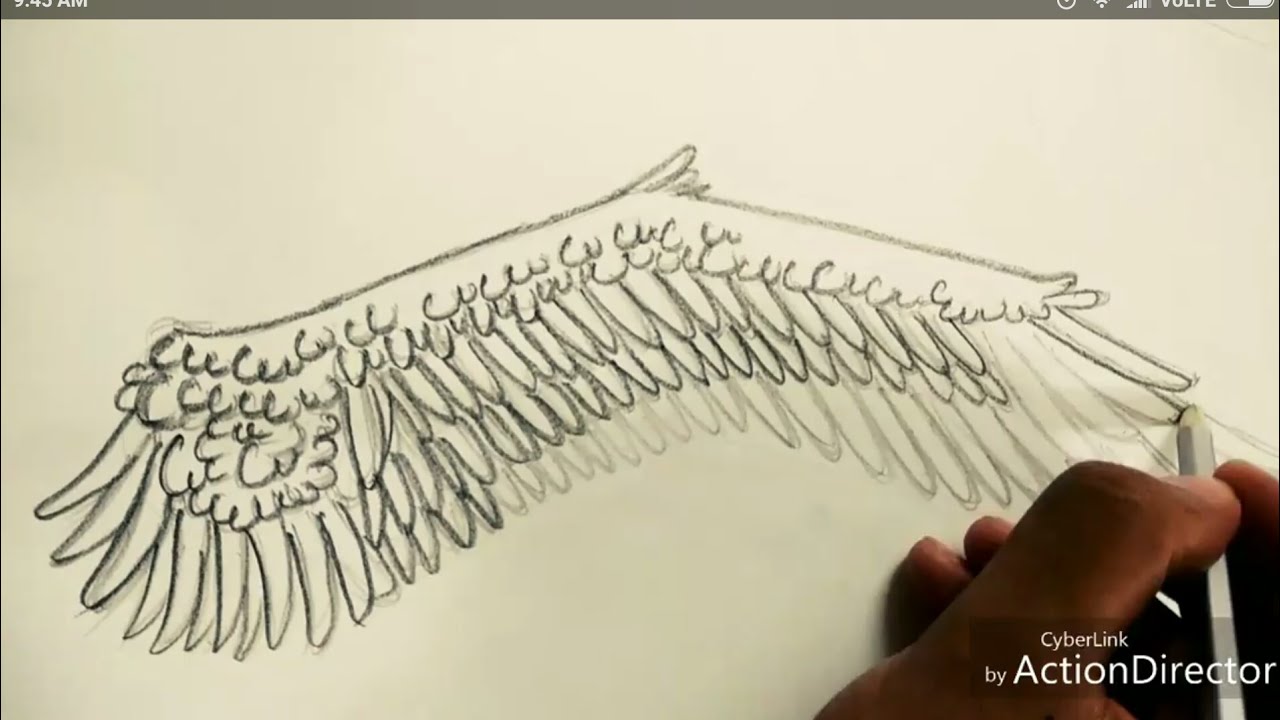 1280x720 how to draw detailed angel wings - Detailed Angel Drawing