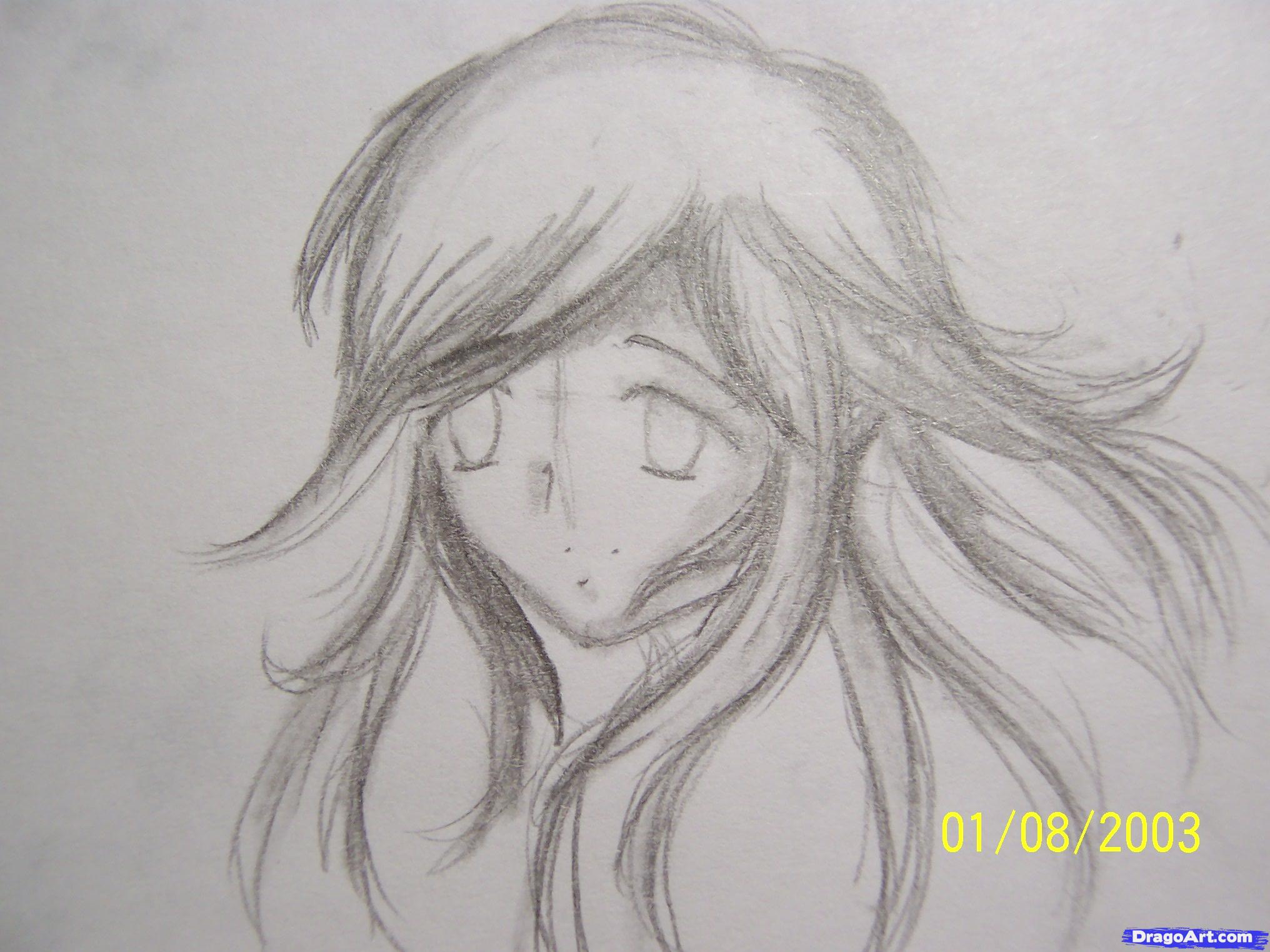 2032x1524 how to draw dynamic hair, step - Detailed Anime Drawings