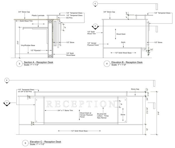 600x509 image result for reception desk section detail drawing lobby - Detailed Design Drawings