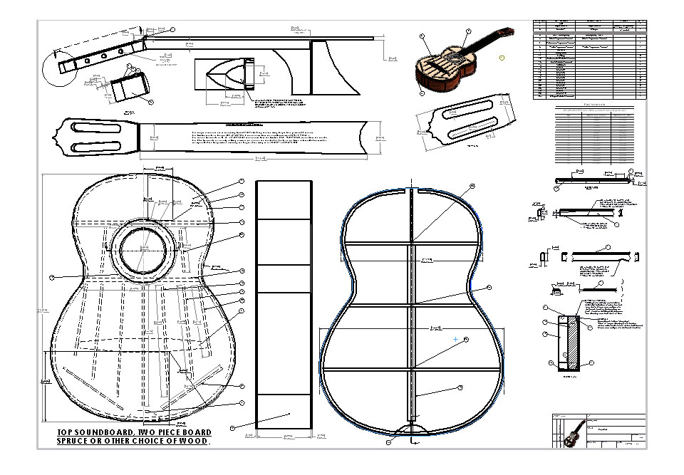960x667 jose ramirez classical guitar blueprint plans design drawings - Detailed Design Drawings