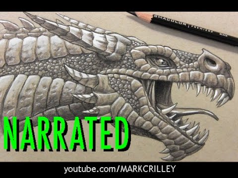 480x360 How To Draw A Dragon's Head Shading Details - Detailed Dragon Drawing