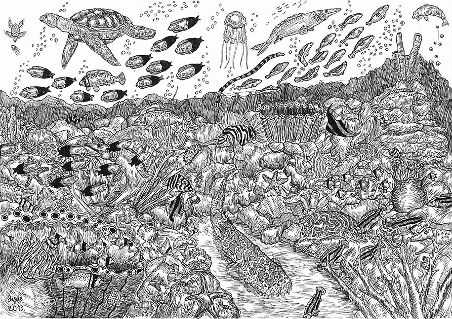 915x647 year old prodigy creates fantastic and highly detailed drawings - Detailed Drawings