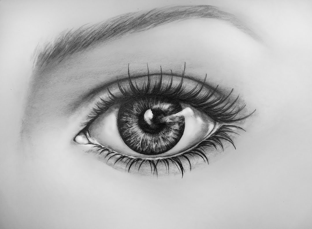 1080x794 How To Draw A Realistic Eye! - Detailed Eye Drawing