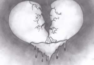 300x210 broken heart sadness sketches really detailed broken heart - Detailed Heart Drawing