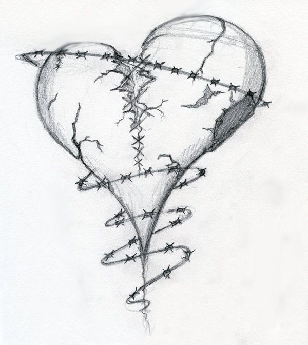 600x672 Heart Drawing Free Download - Detailed Heart Drawing