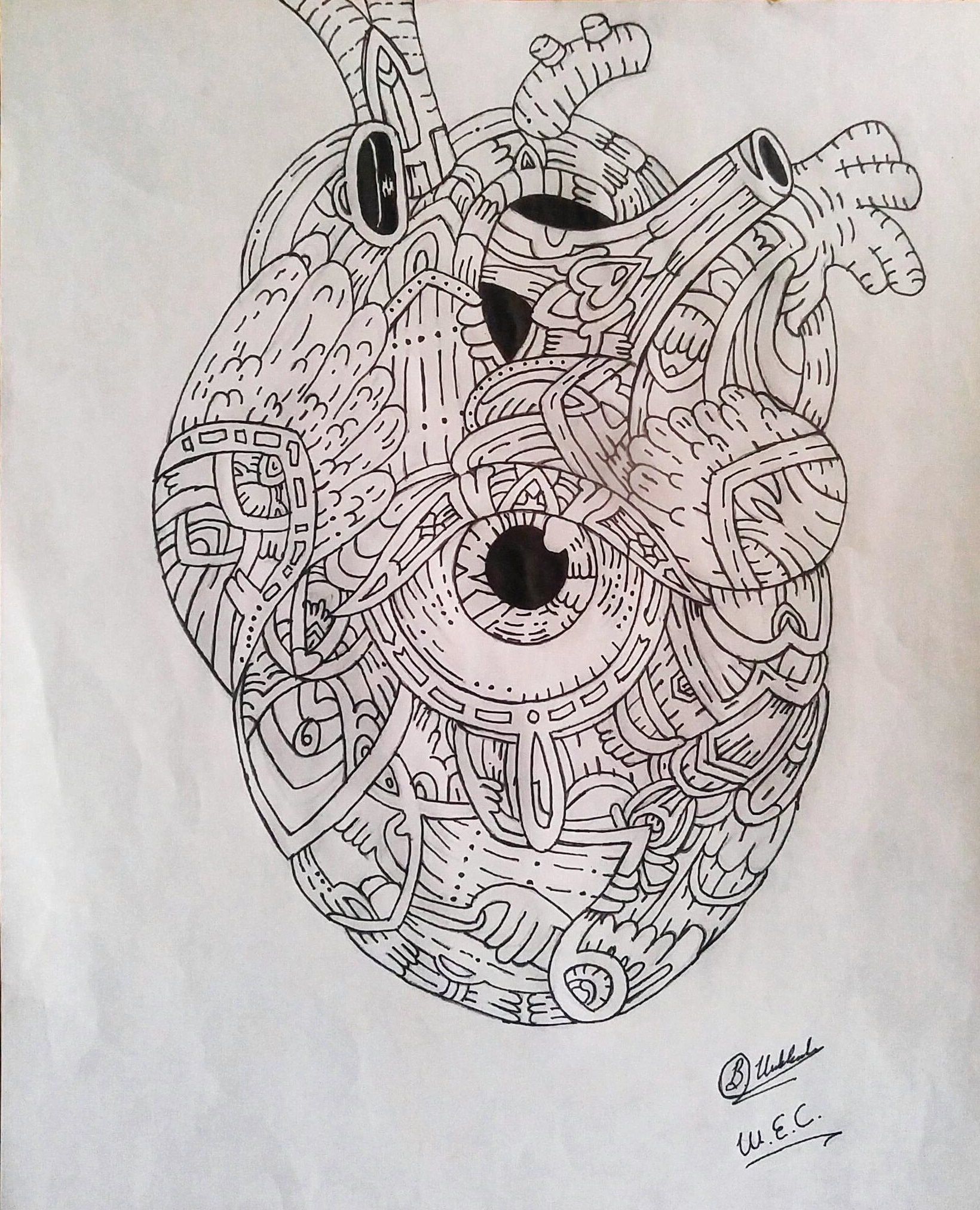 1640x2024 A Detailed Heart Drawing Steemit - Detailed Heart Drawing