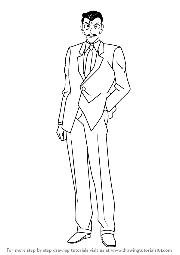 598x844 learn how to draw kogoro mouri from detective conan - Detective Drawing