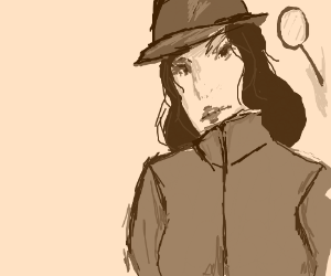 300x250 cool female detective drawing - Detective Drawing