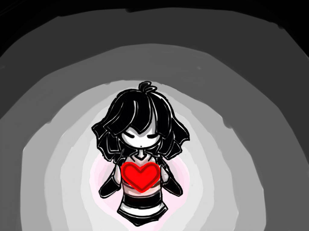 1024x768 this drawing of frisk fills me with determination - Determination Drawing