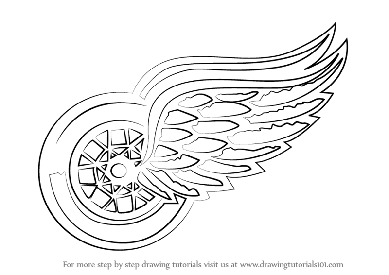 800x566 learn how to draw detroit red wings logo - Detroit Drawing