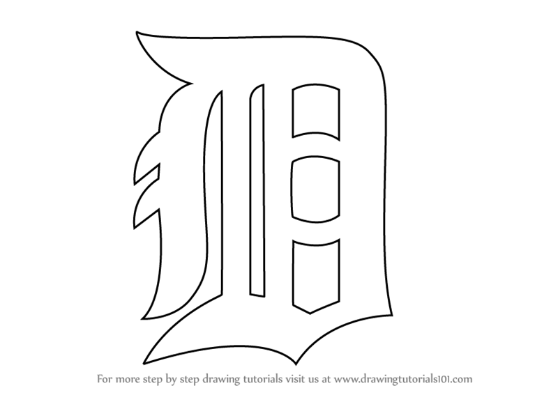 800x567 learn how to draw detroit tigers logo - Detroit Drawing