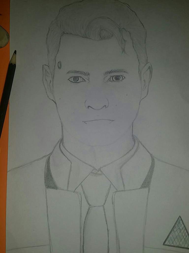 768x1024 a drawing of connor from detroit become human detroitbecome - Detroit Drawing