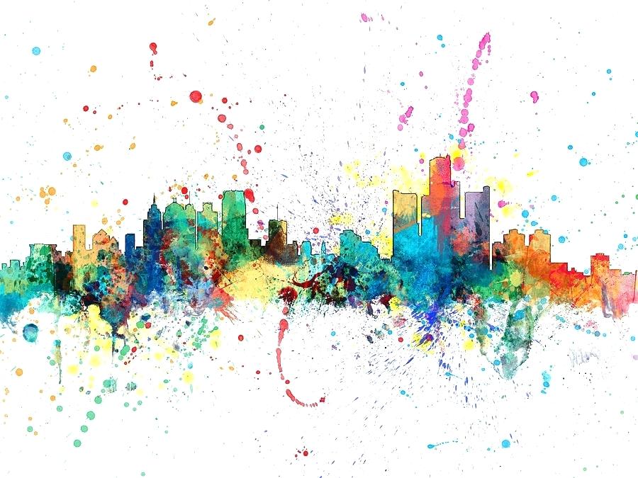 900x675 Detroit Skyline Art Drawing Skyline D - Detroit Skyline Drawing