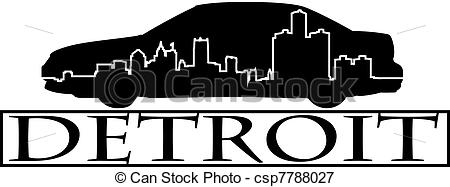 450x187 detroit car city of detroit high rise buildings skyline - Detroit Skyline Drawing