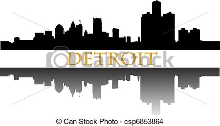 450x259 Detroit Skyline - Detroit Skyline Drawing