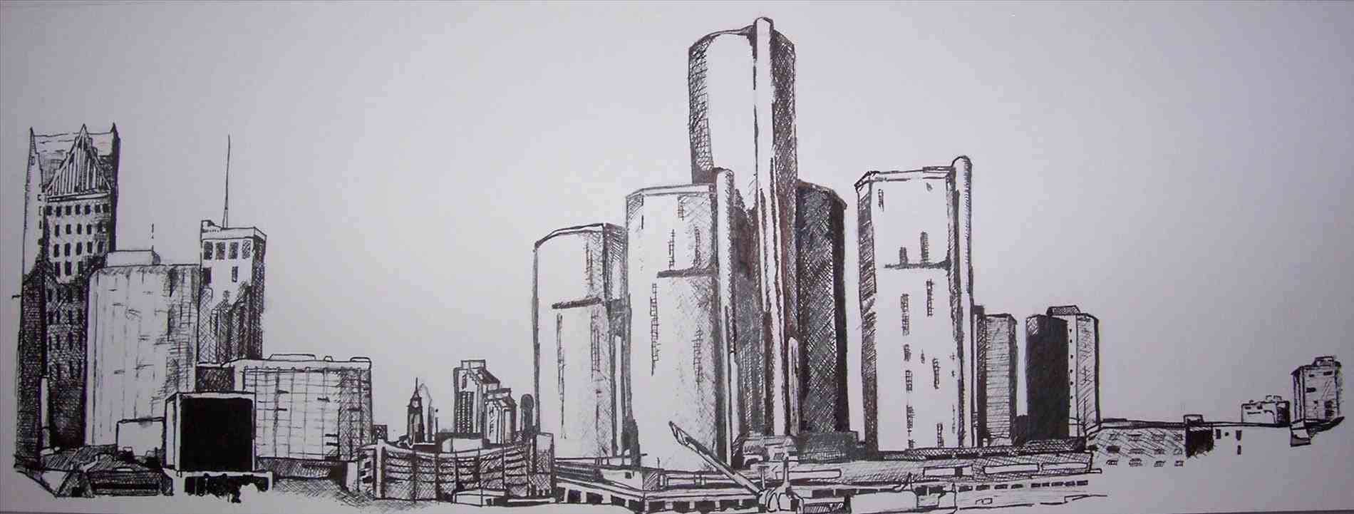 Иллюстрации Детройта город