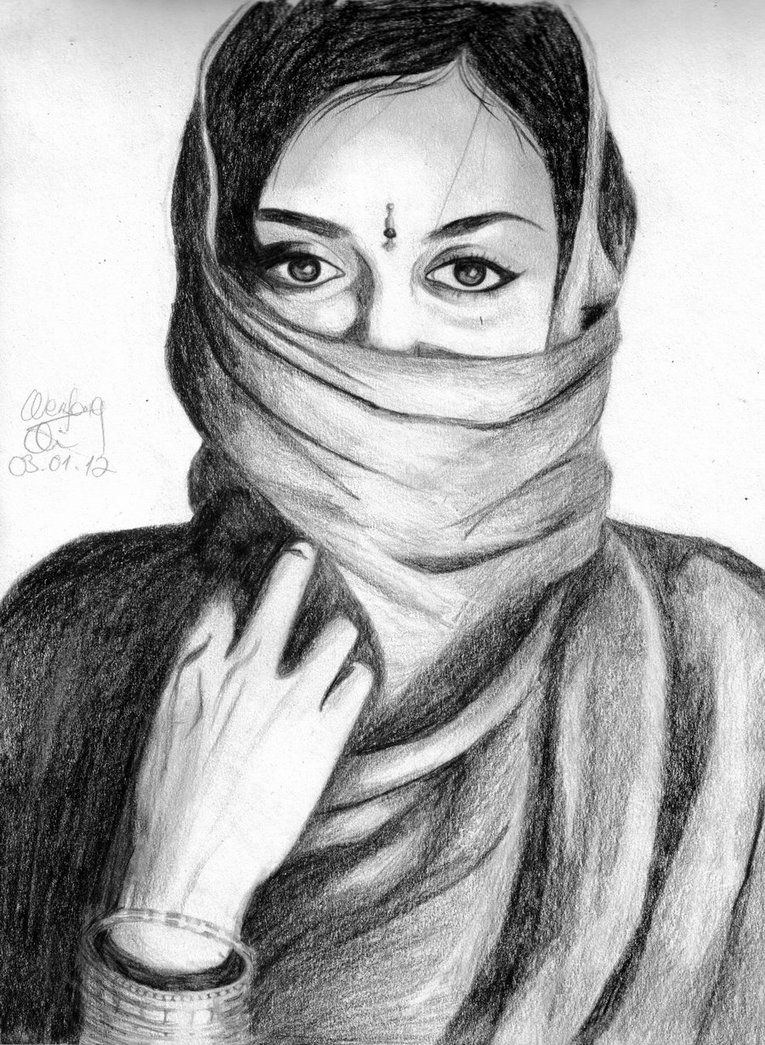 765x1045 Indian Woman - Deviantart Drawings