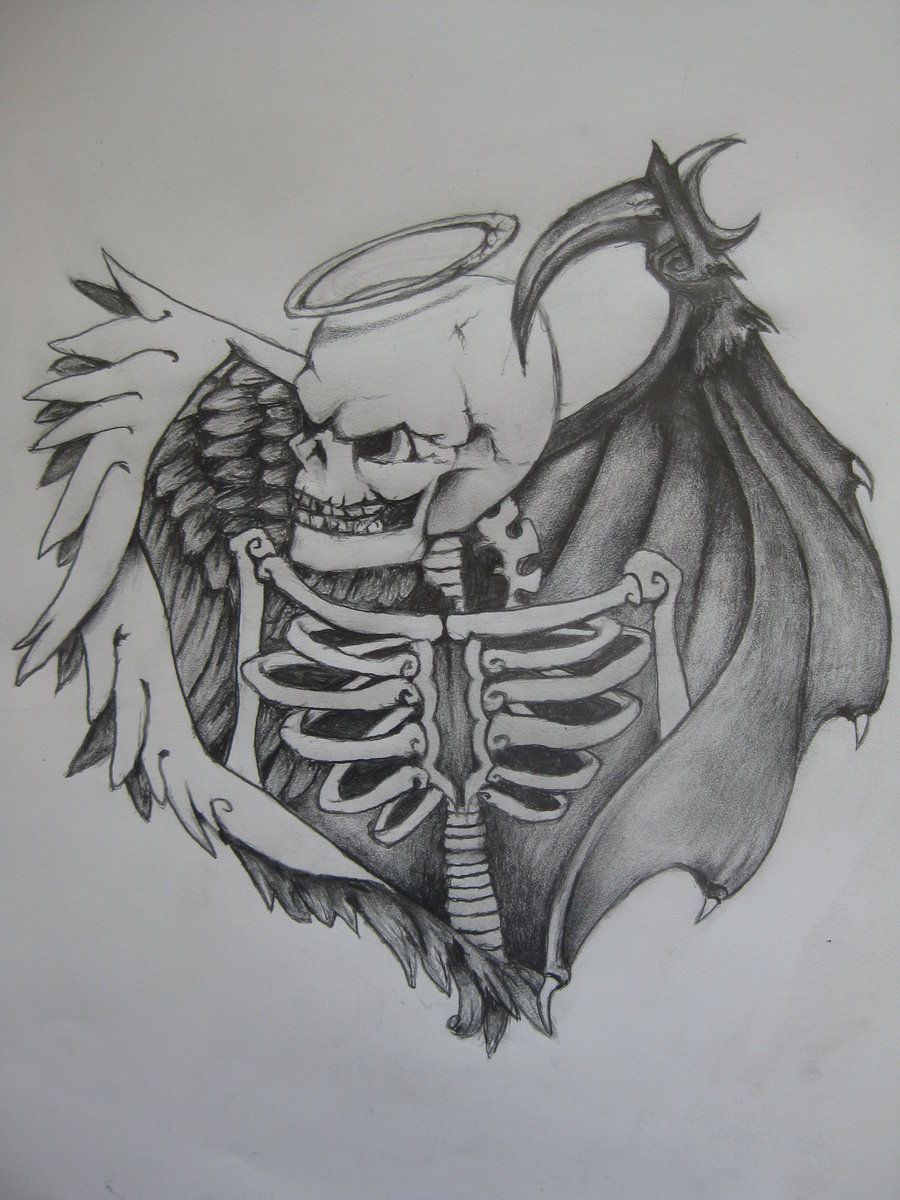 900x1200 Devil Angel Wings - Devil Angel Drawing