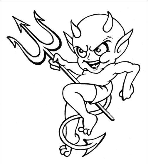 504x561 Drawn Devil Cartoon - Devil Cartoon Drawing
