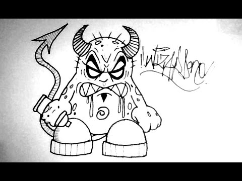 480x360 How To Draw A Monster Devil Cartoon - Devil Cartoon Drawing