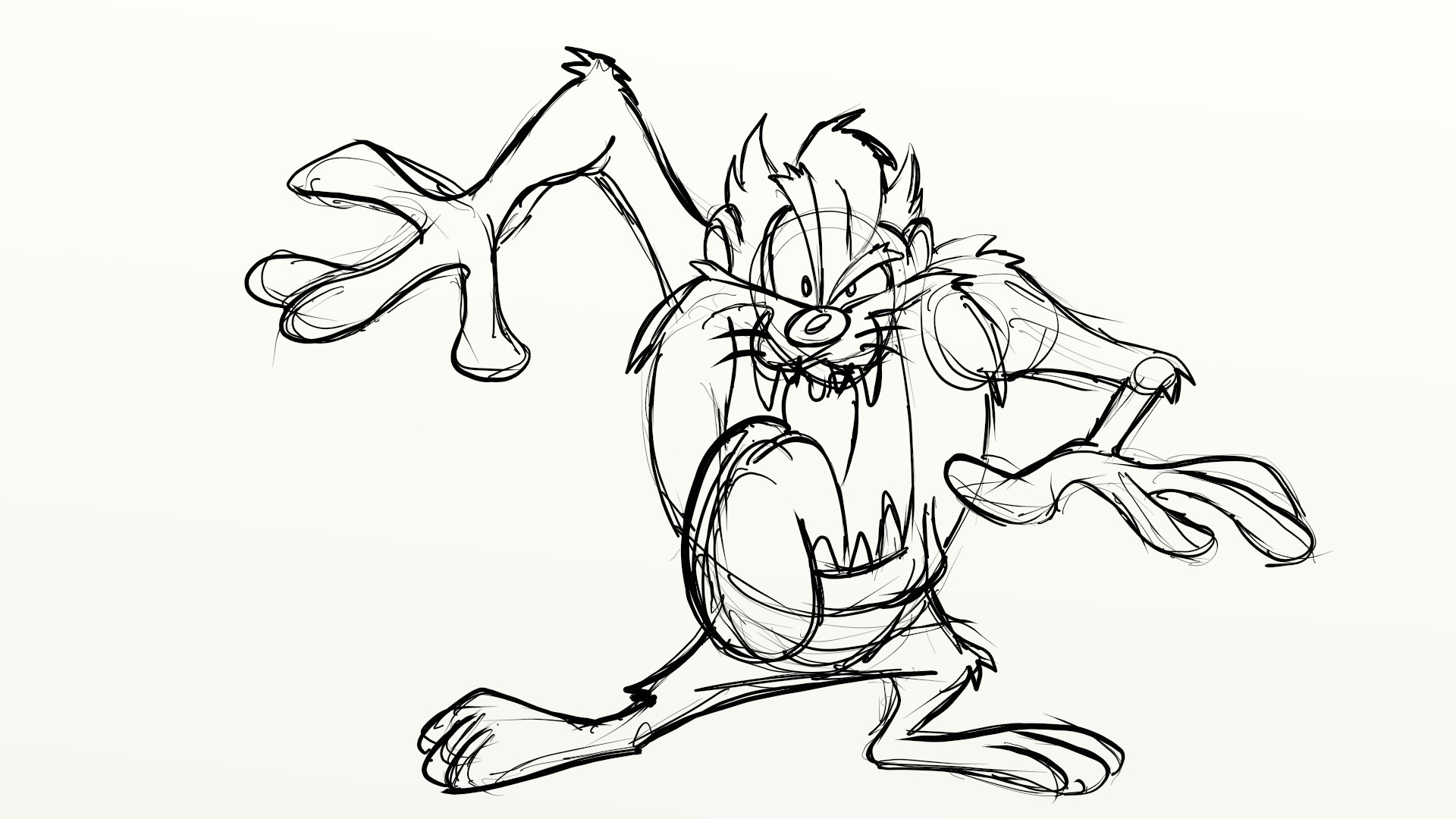 1920x1080 Daily Cartoon Drawings - Devil Cartoon Drawing