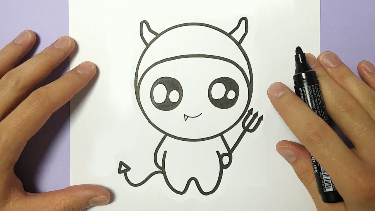 1280x720 How To Draw Cute Halloween Devil - Devil Dog Drawings