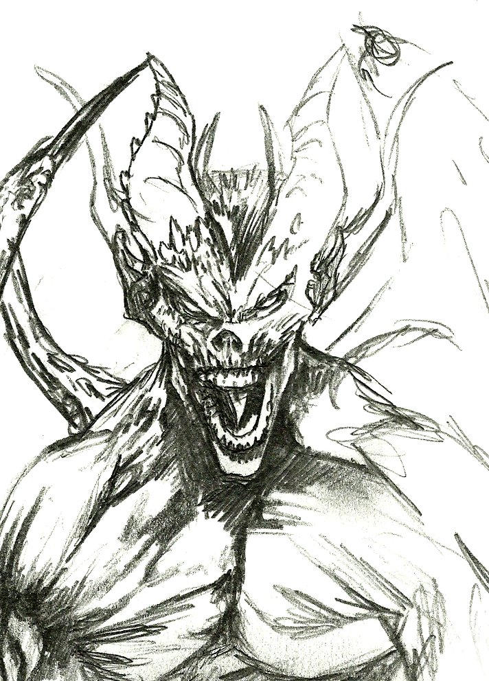 Devil Drawing.