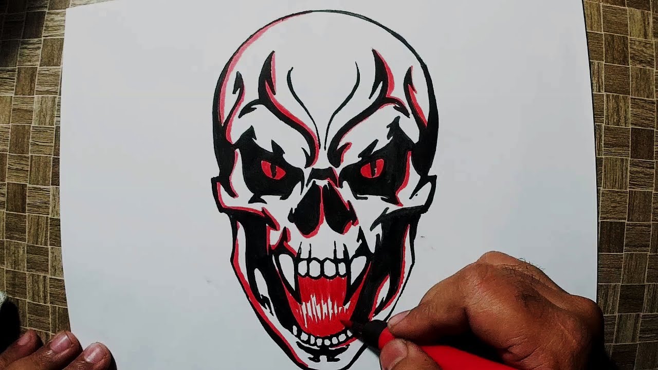 1280x720 How To Draw A Devil Head - Devil Drawing