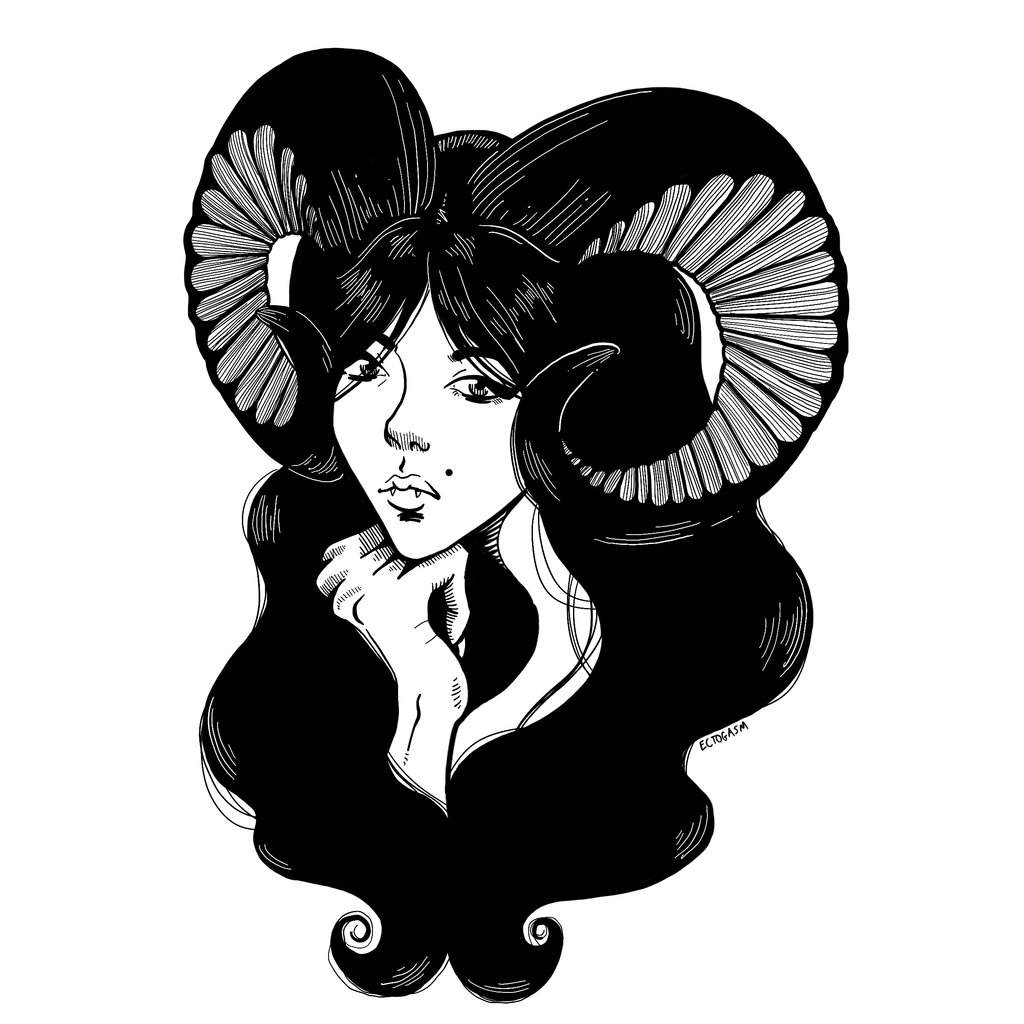 1024x1024 Devil Girl Ectogasm - Devil Drawing