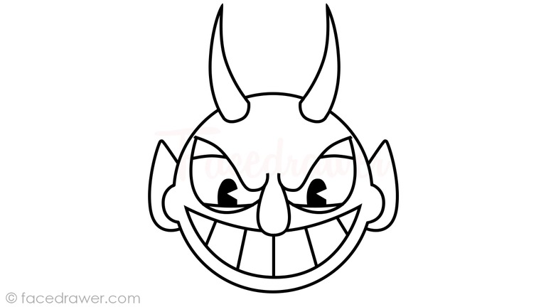 768x432 How To Draw The Devil From Cuphead Step - Devil Drawing Images