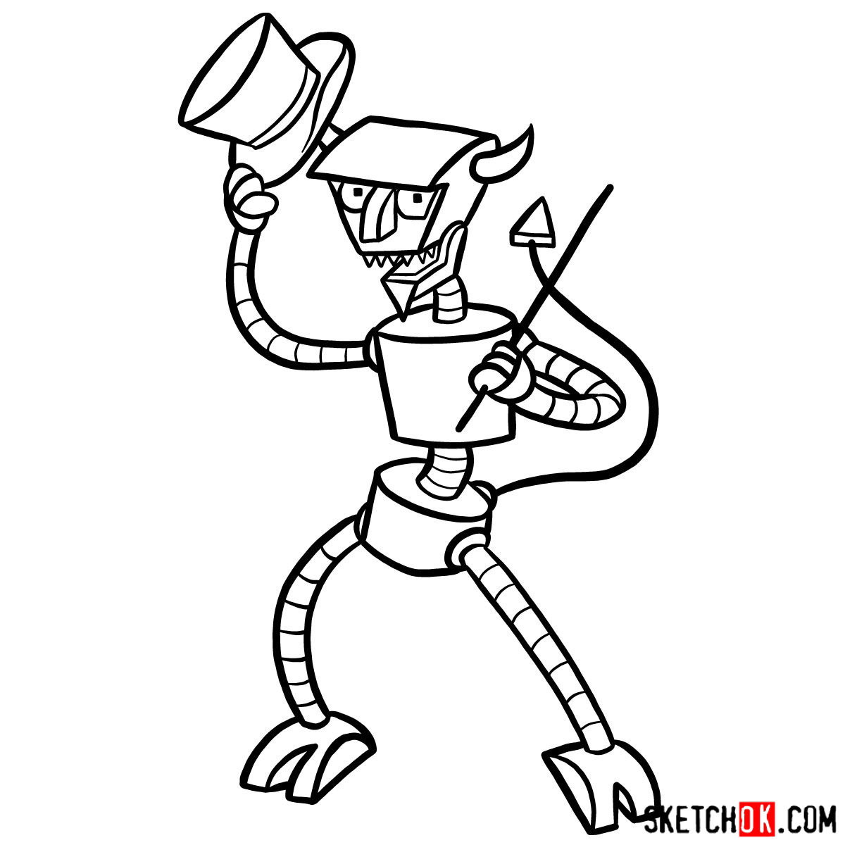 1200x1200 How To Draw Robot Devil - Devil Drawing Images