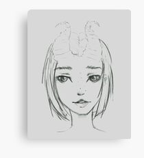 210x230 devil horns drawing canvas prints redbubble - Devil Horns Drawing