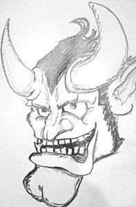 197x300 devil horns drawings - Devil Horns Drawing
