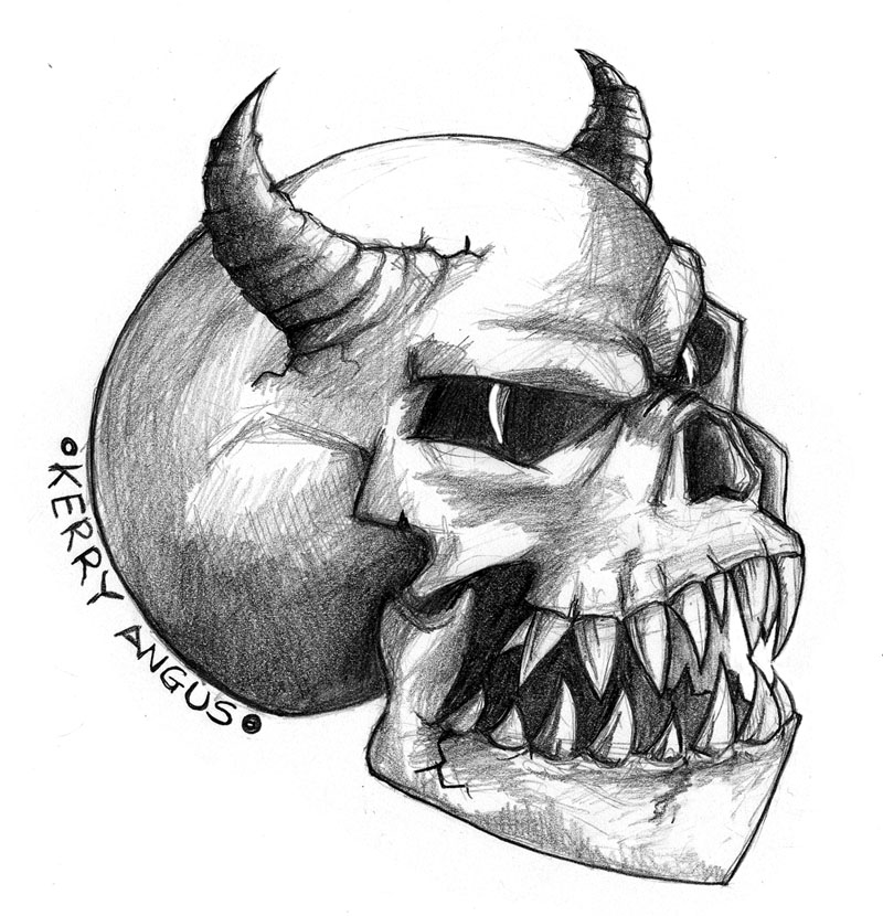 800x830 Demon Drawing Skull For Free Download - Devil Skull Drawing