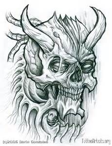 230x300 Huge Collection Of 'devil Skull Drawing' Download More Than - Devil Skull Drawing