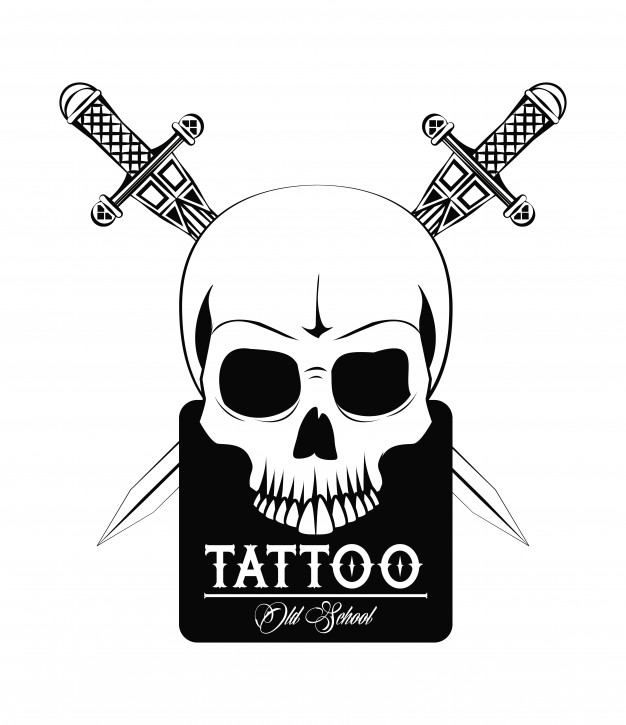 626x725 Old School Tattoo Devil Skull Drawing Design Vector Premium Download - Devil Skull Drawing