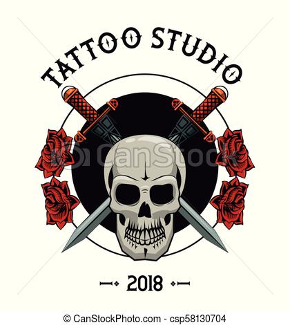 420x470 Tattoo Studio Design Old School Tattoo Devil Skull Drawing Design - Devil Skull Drawing