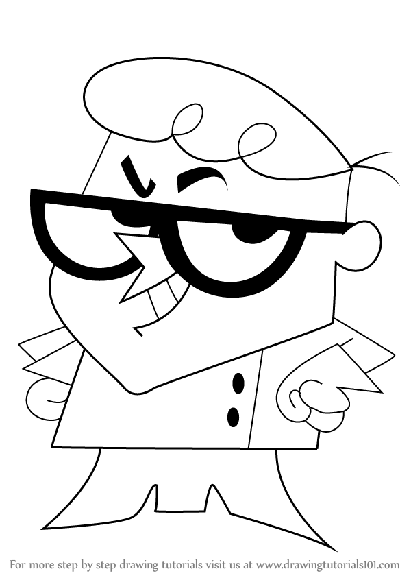 600x846 learn how to draw dexter from dexter's laboratory - Dexter Drawing