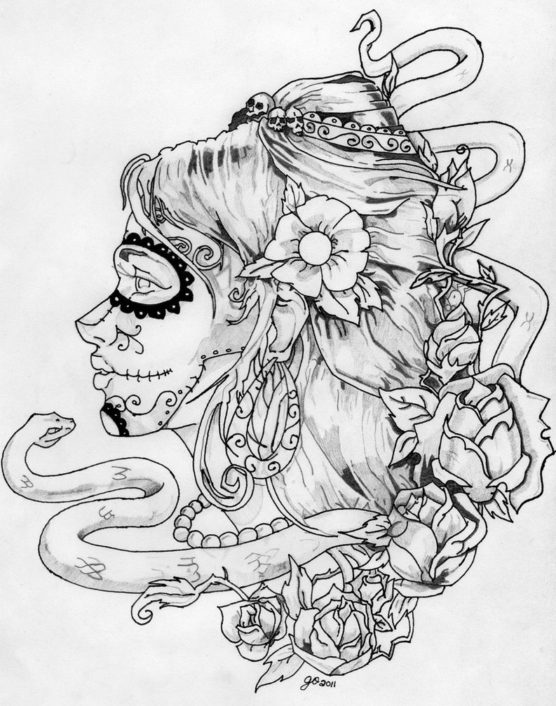 793x1007 Dia De Los Muertos Day Of The Dead Tattoo Drawing Tattoo Ideas - Dia De Los Muertos Drawings