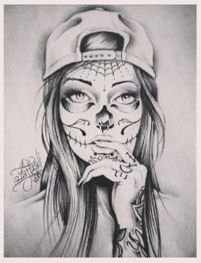 401x524 Art Creativity - Dia De Los Muertos Drawings