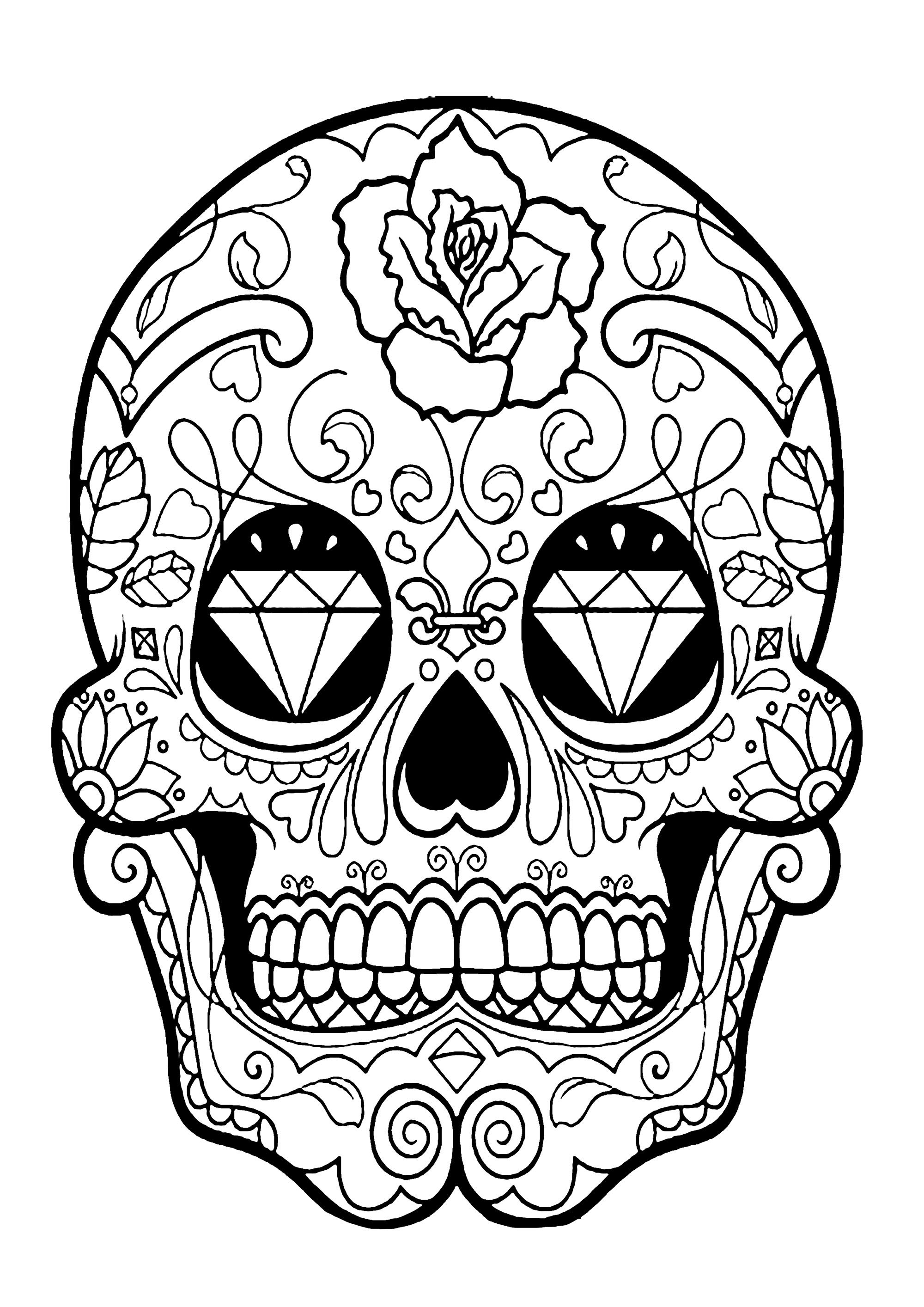 dia de los muertos skeleton sketch