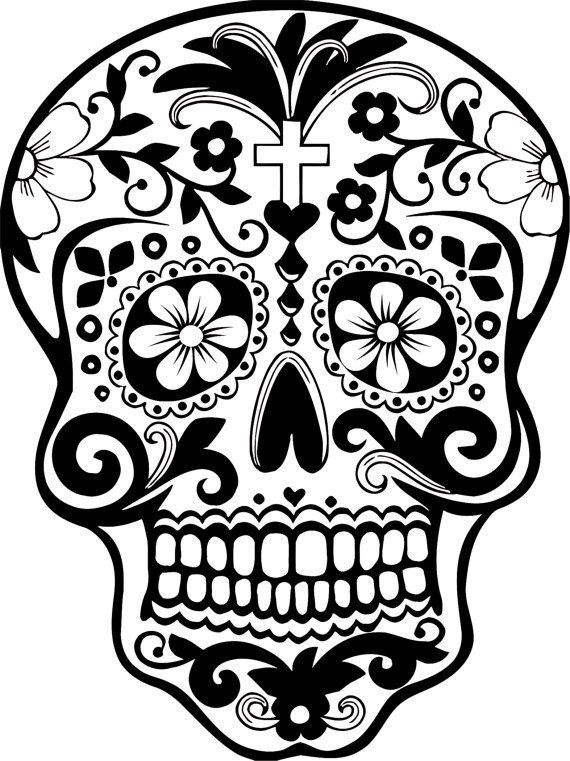 570x761 Pumpkin Drawing Dia De Los Muertos For Free Download - Dia De Los Muertos Skull Drawing