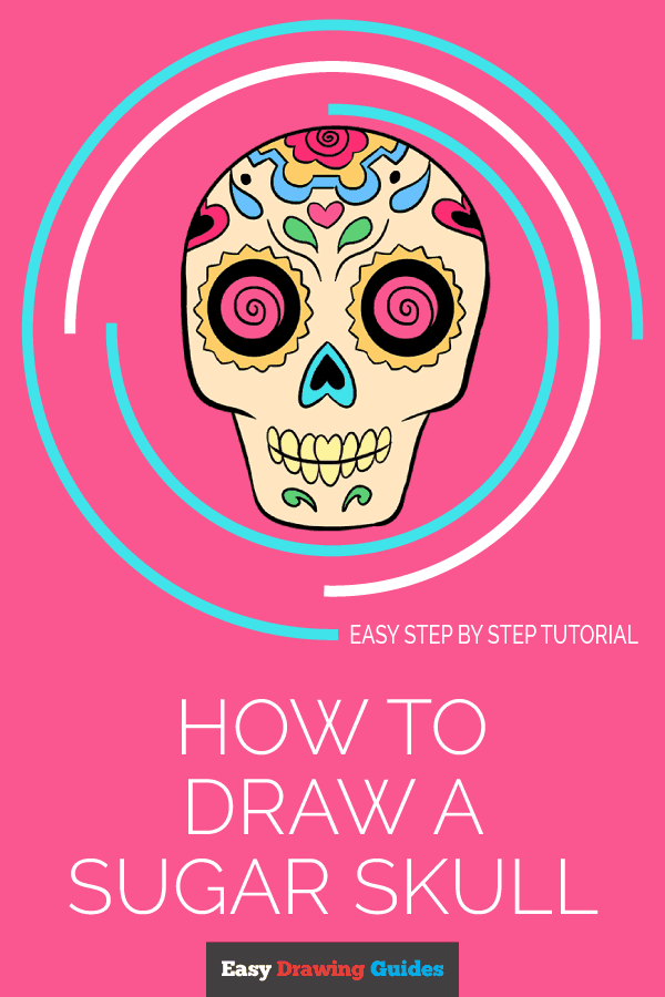 600x900 How To Draw A Sugar Skull Step - Dia De Los Muertos Skull Drawing