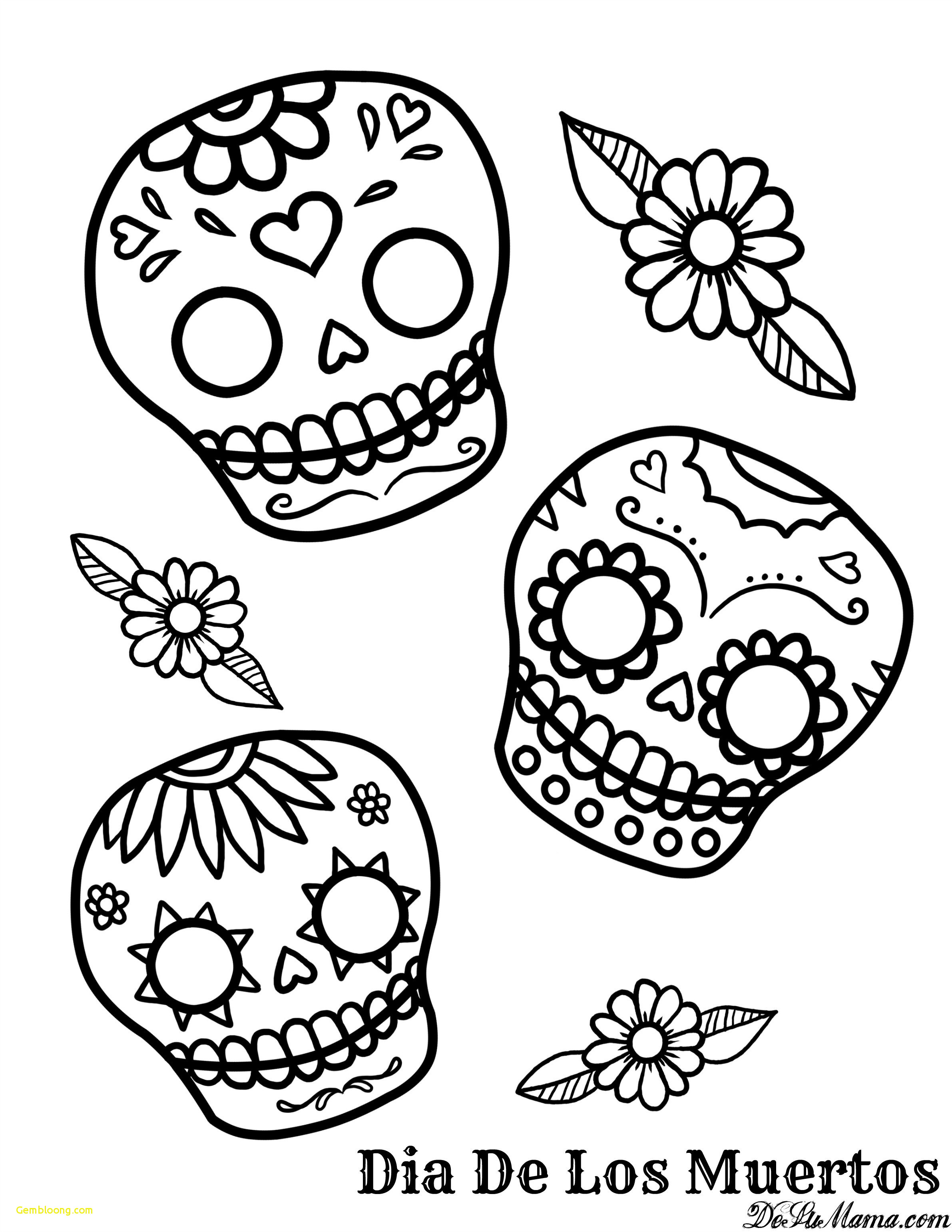 Dia De Los Muertos Skull Drawing at Explore