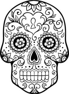 236x322 Skull Drawing Easy Dia De Los Muertos Troller Us - Dia De Los Muertos Skull Drawing